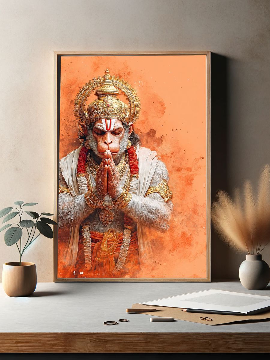 Hanuman — Digital Art Print. — room view 2