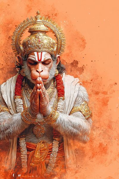 Hanuman — Digital Art Print. poster print
