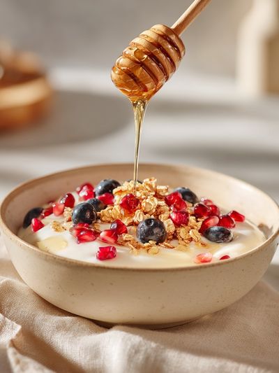 Honey Yogurt Bowl Photography Poster. poster print