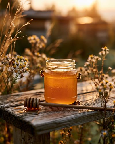 Golden Honey Jar Photography Poster.