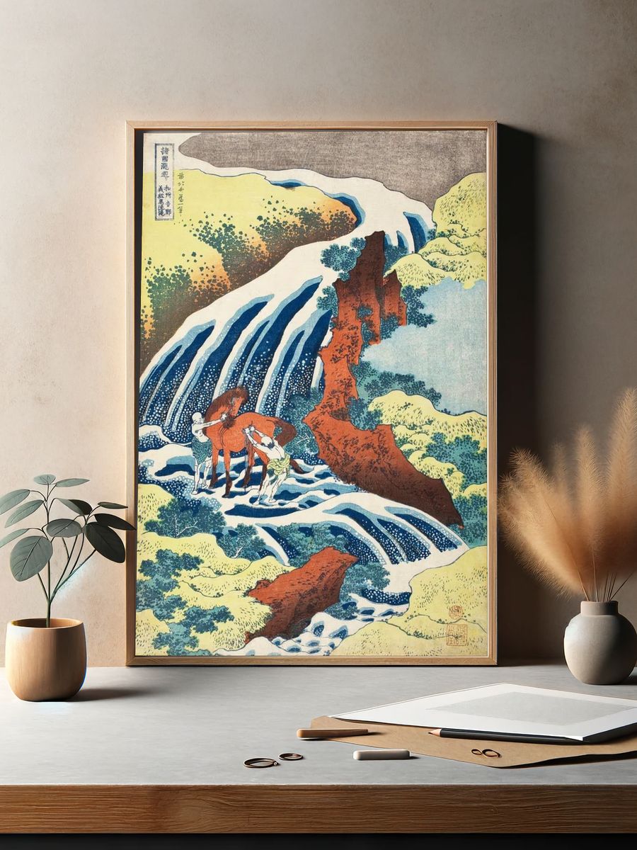 Katsushika Hokusai (1760-1849). Waterfall Yoshitsune. — room view 2