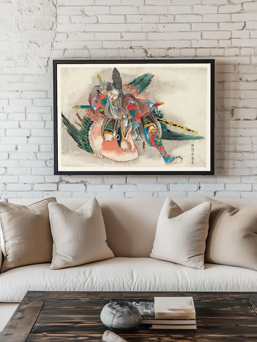 Okijiro Hironari by Katsushika Hokusai — Art Print room preview