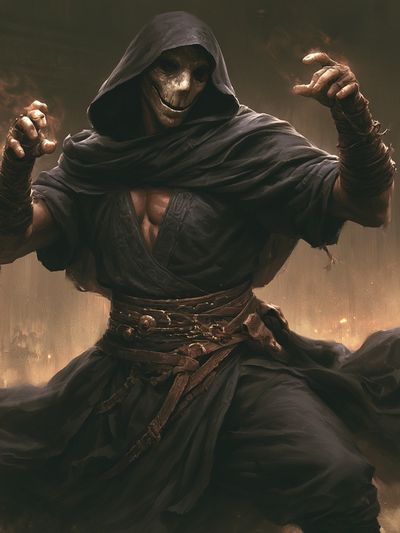 Hooded Reaper Fantasy Illustration Poster. poster