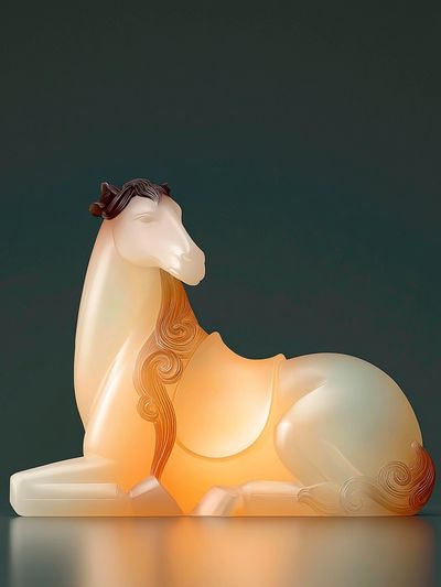 Abstract Horse Sculpture Print. poster