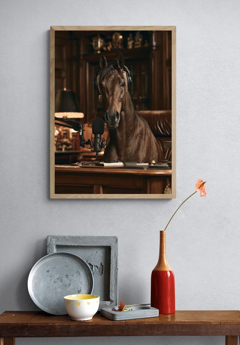 Horse Podcast Studio Photography Poster. — room view 3