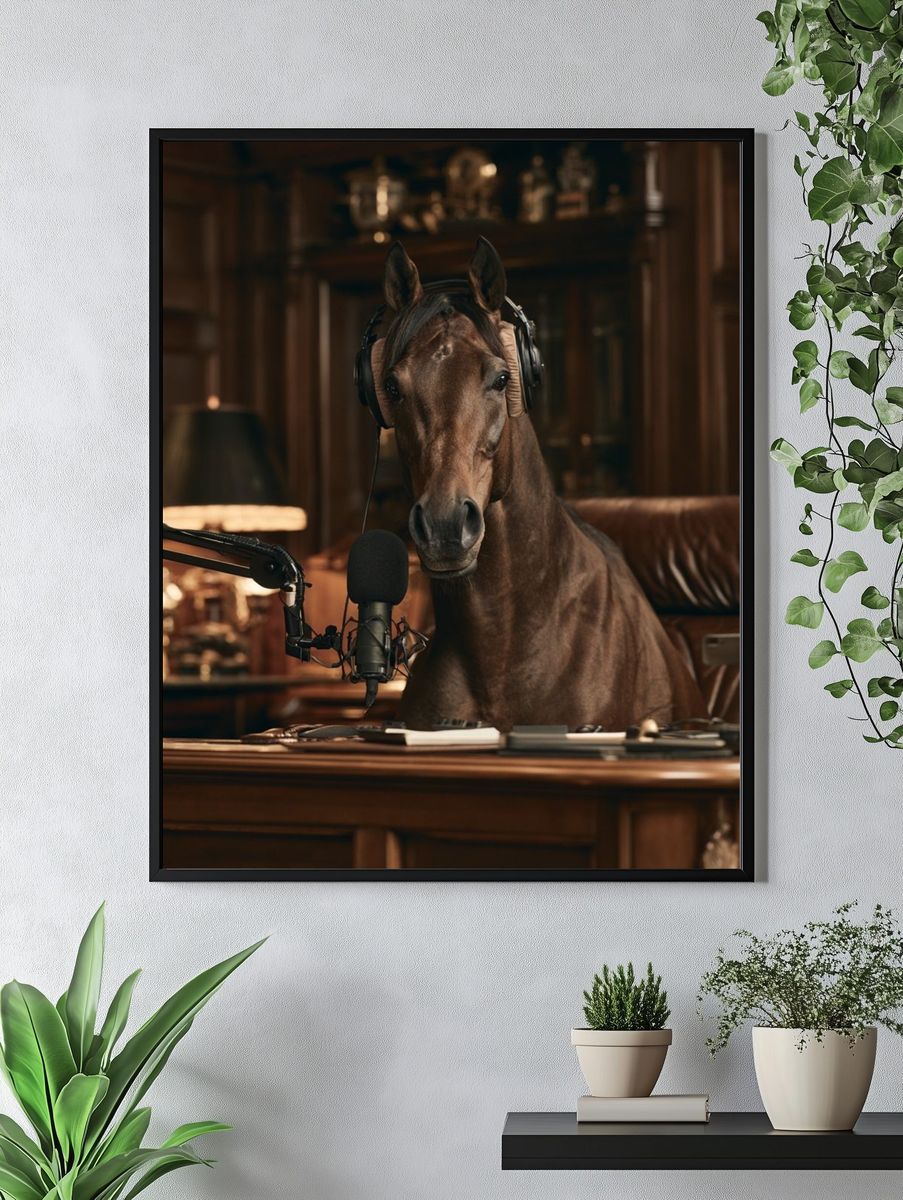 Horse Podcast Studio Photography Poster. — room view 4