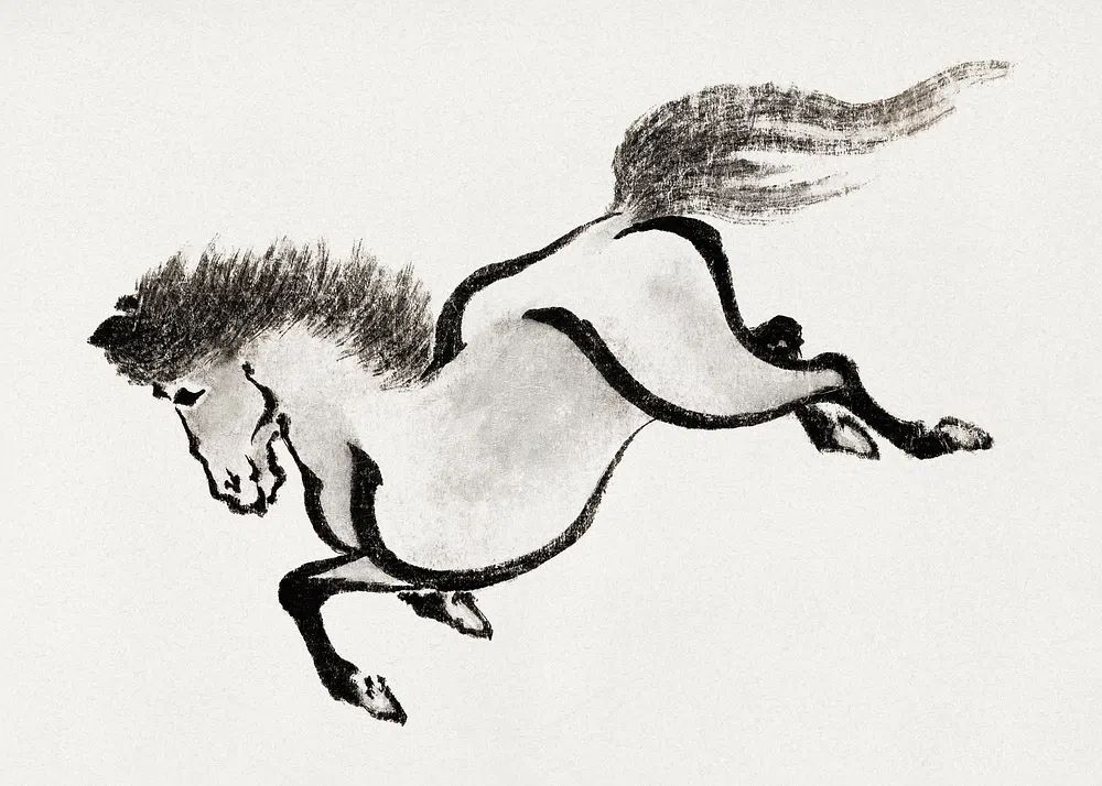 Galloping Horse Ink Print. poster detail
