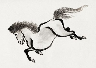 Galloping Horse Ink Print