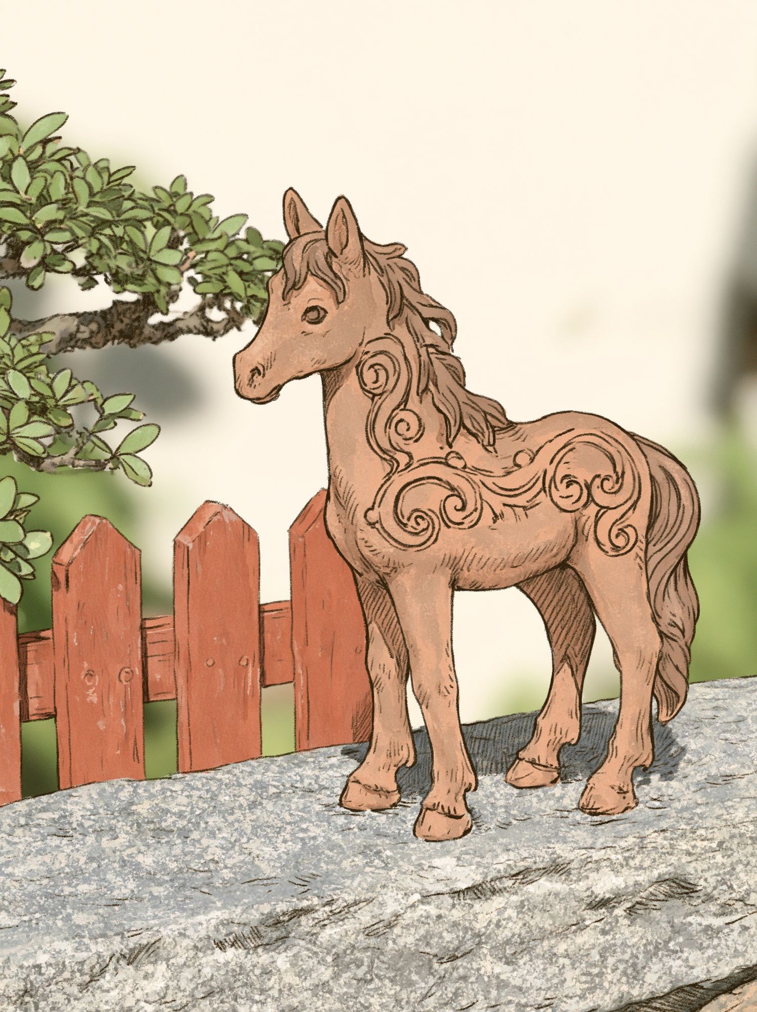Decorative Horse Illustration Poster. poster detail