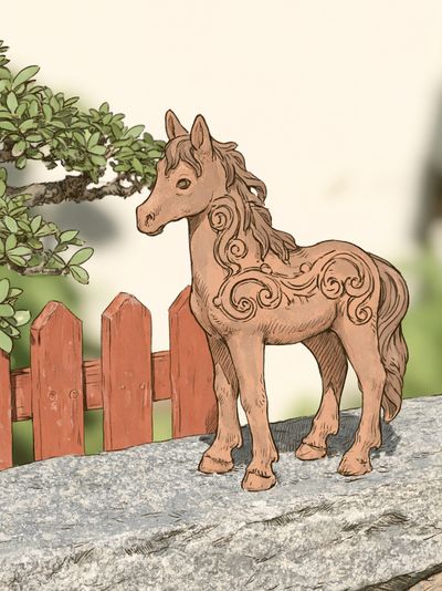 Decorative Horse Illustration Poster. poster