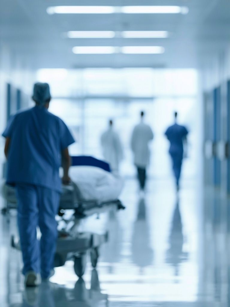 Hospital Corridor Photography Poster. poster — photography art