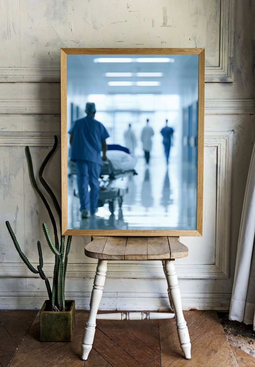 Hospital Corridor Photography Poster. — room view 1