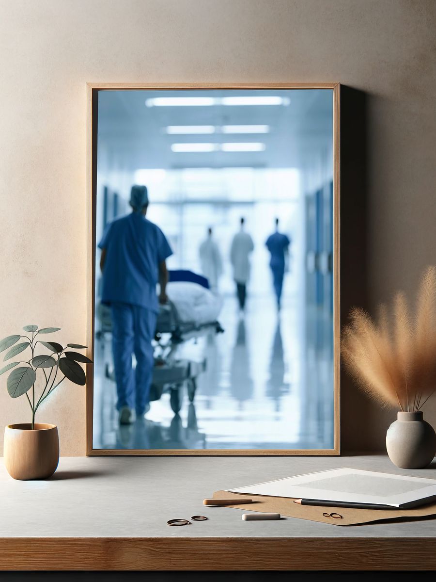 Hospital Corridor Photography Poster. — room view 2
