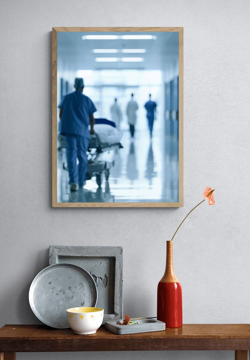 Hospital Corridor Photography Poster. — room view 3