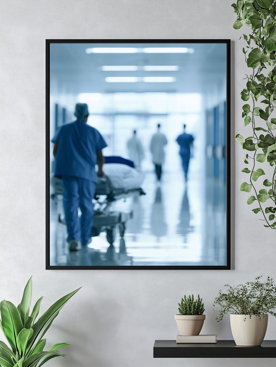 Hospital Corridor Photography Poster. — room view 4