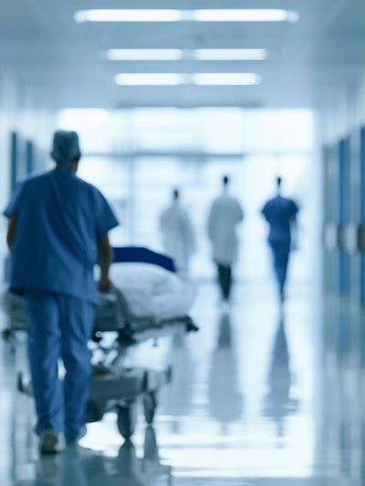 Hospital Corridor Photography Poster. poster
