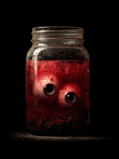 Eyeballs in Jar — Horror Print. poster