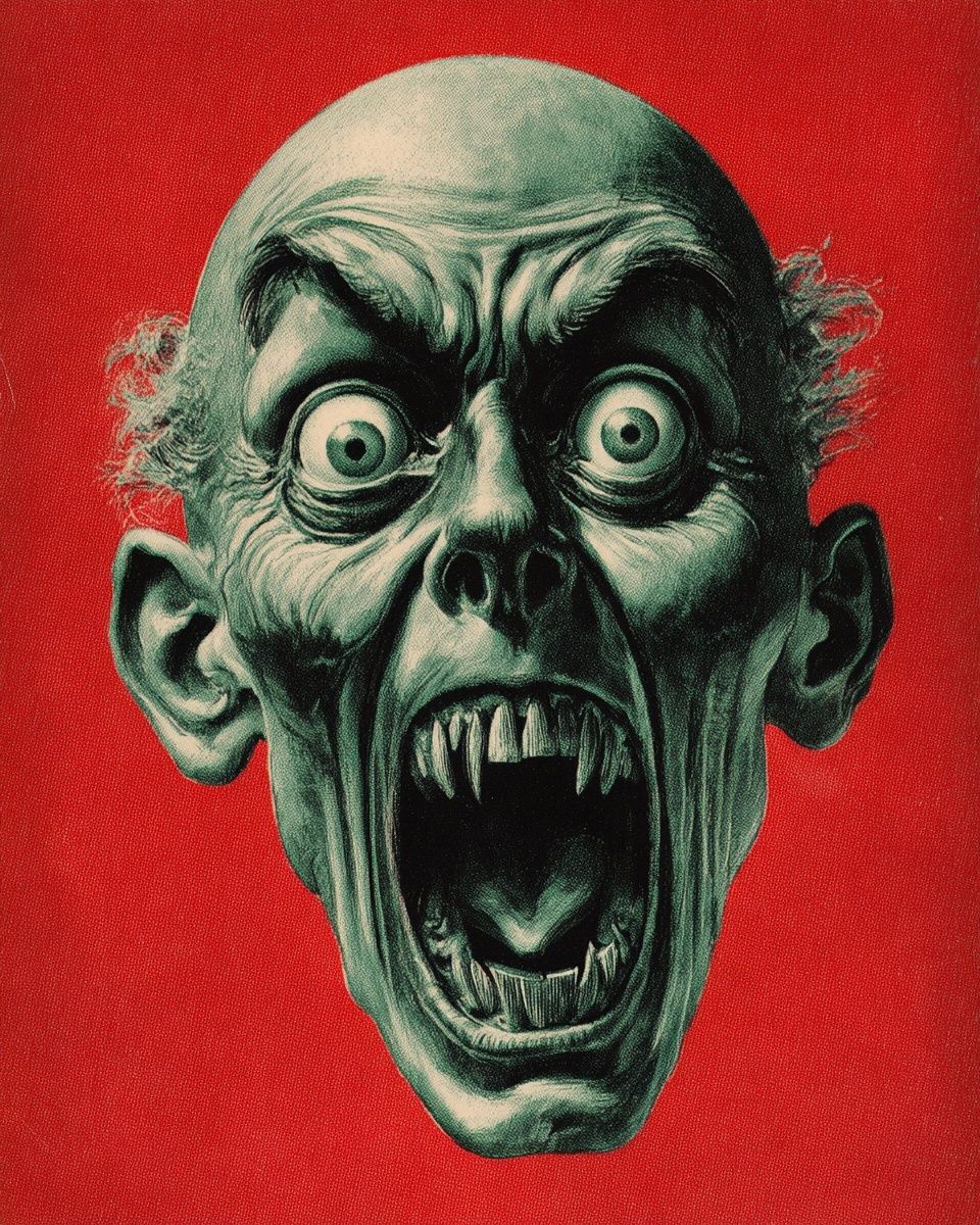 Screaming Face — Horror Print. poster — movies art
