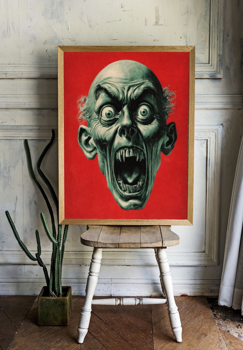 Screaming Face — Horror Print room preview