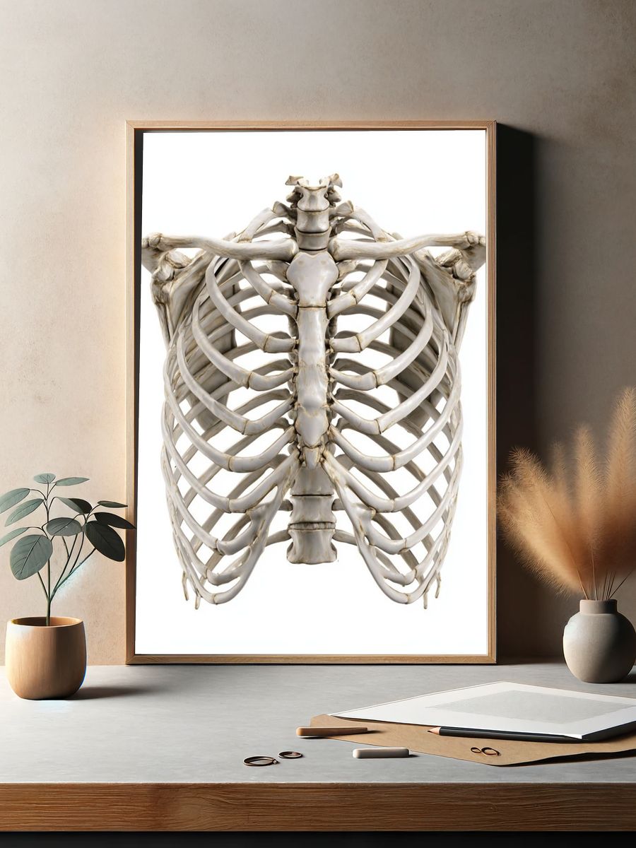 Human Ribcage Anatomy Print. — room view 2