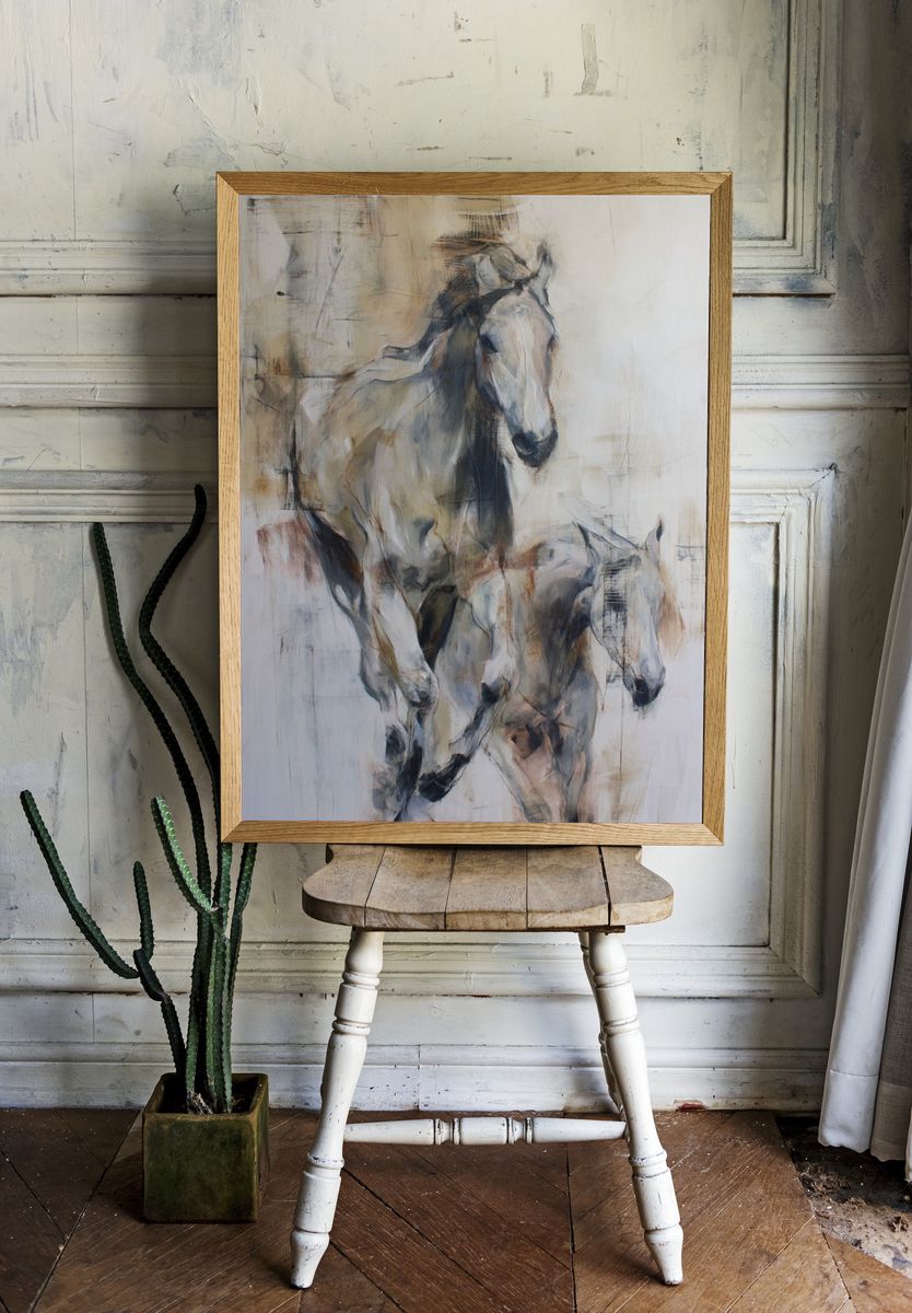 Running Horses — Fine Art Print room preview