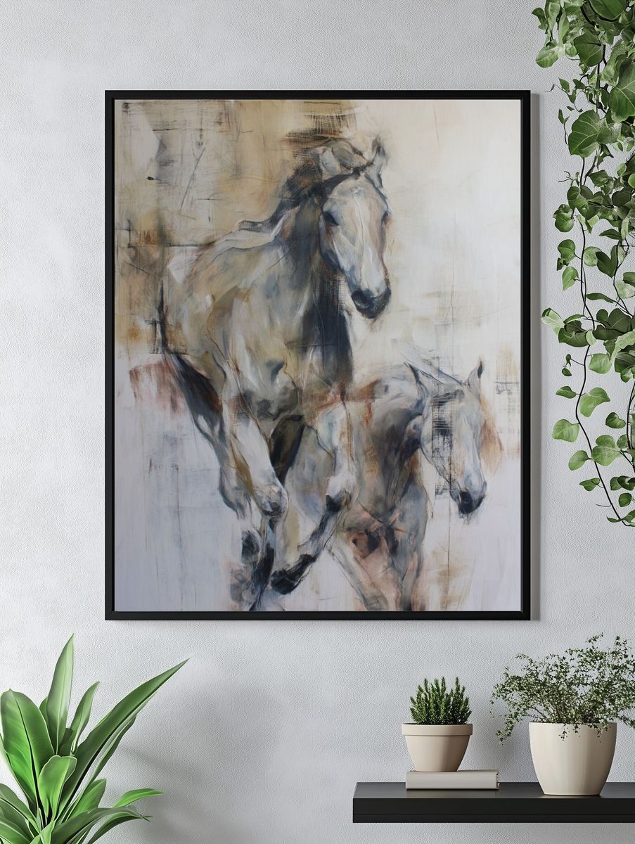 Running Horses — Fine Art Print. — room view 4