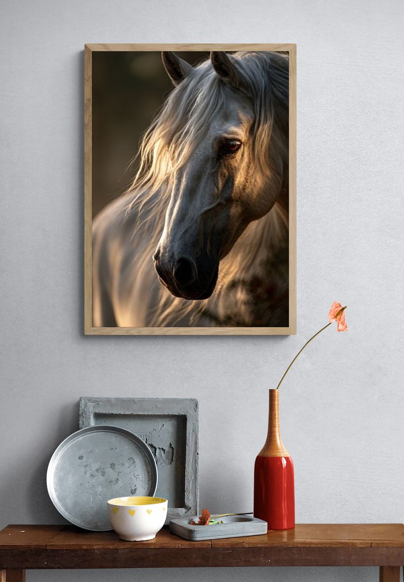 Horse Portrait Photography Poster. — room view 3