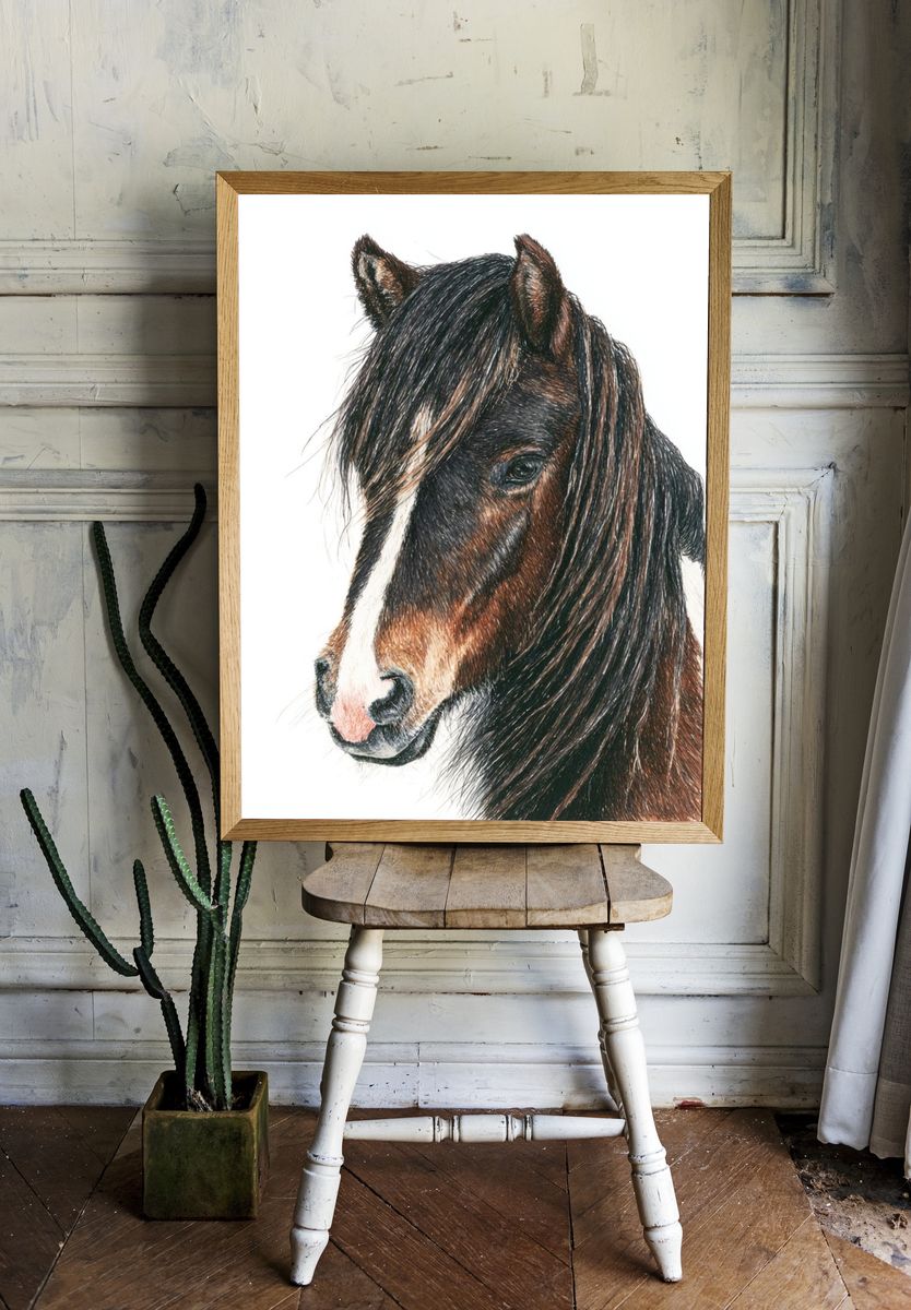Majestic Horse Portrait — Animal Print room preview