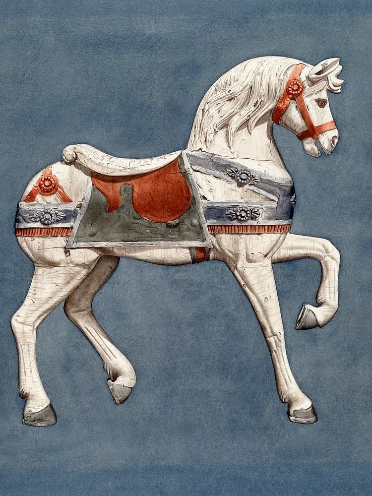 Carousel Horse (1935–1942) Henry Murphy. poster — illustration art