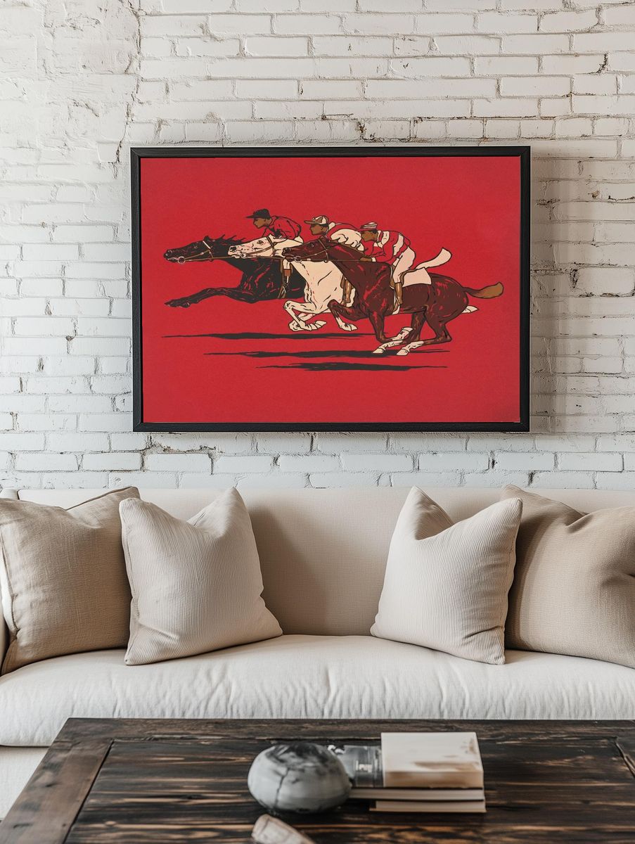 Runners (1900), vintage horse racing. room preview