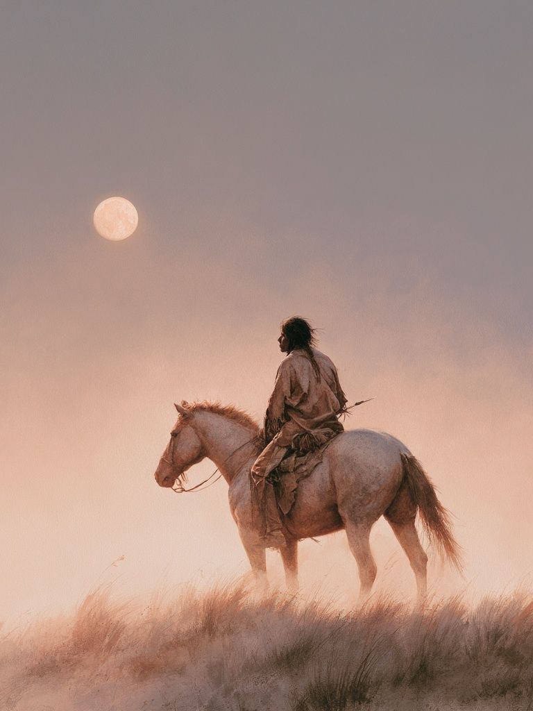Horse Rider at Dawn Photography Poster. poster — photography art
