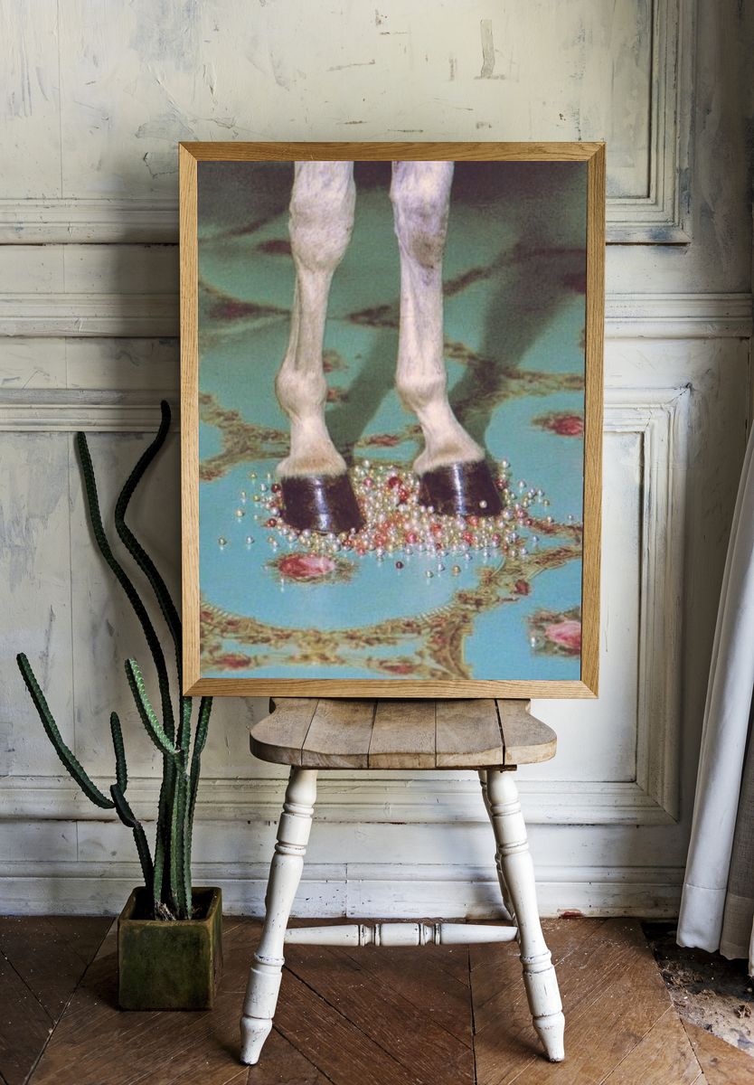 Horse Hooves on Carpet Photography Poster. — room view 1