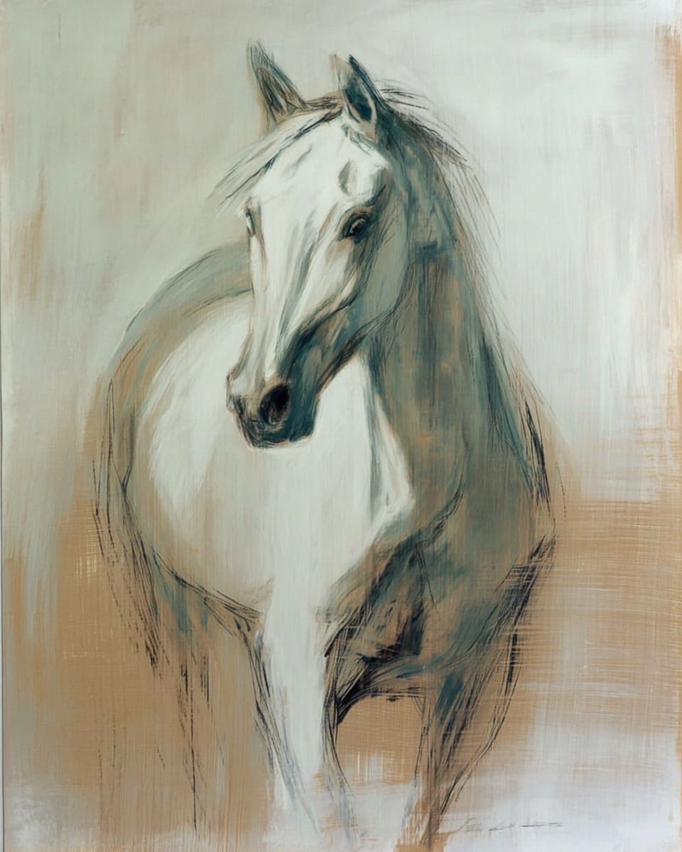 Elegant Horse Portrait — Fine Art Print. poster detail