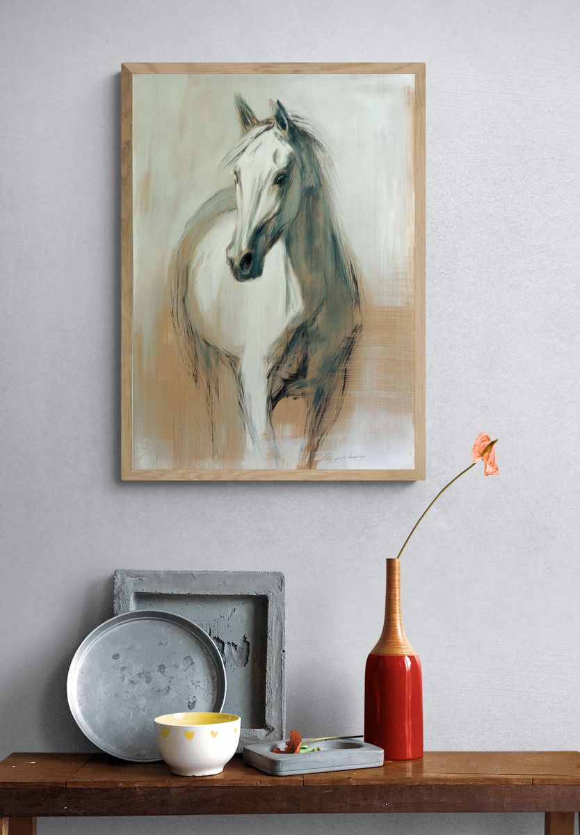Elegant Horse Portrait — Fine Art Print. — room view 3