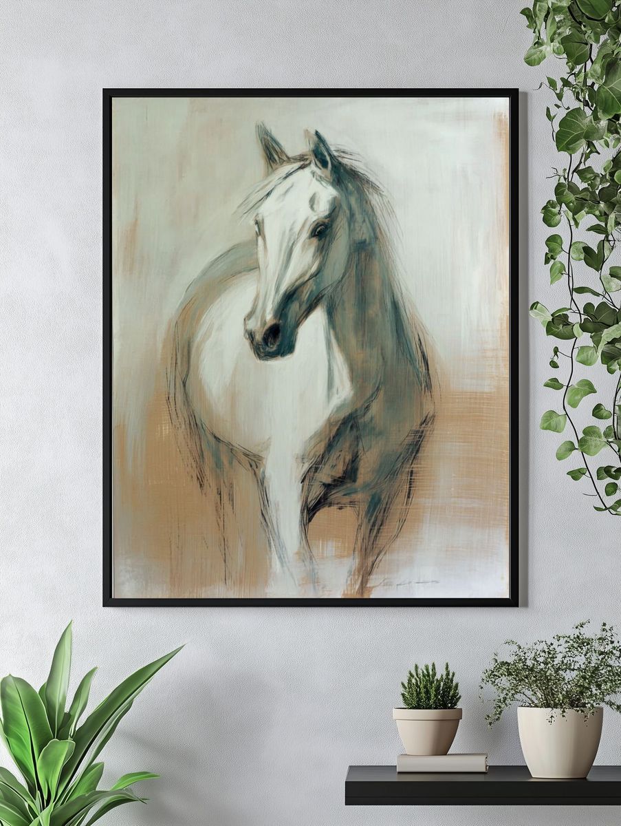 Elegant Horse Portrait — Fine Art Print. — room view 4