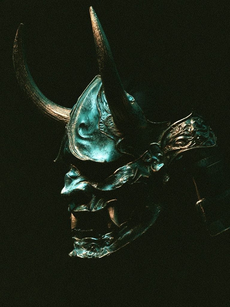 Horned Skull Dark Fantasy Print. poster detail