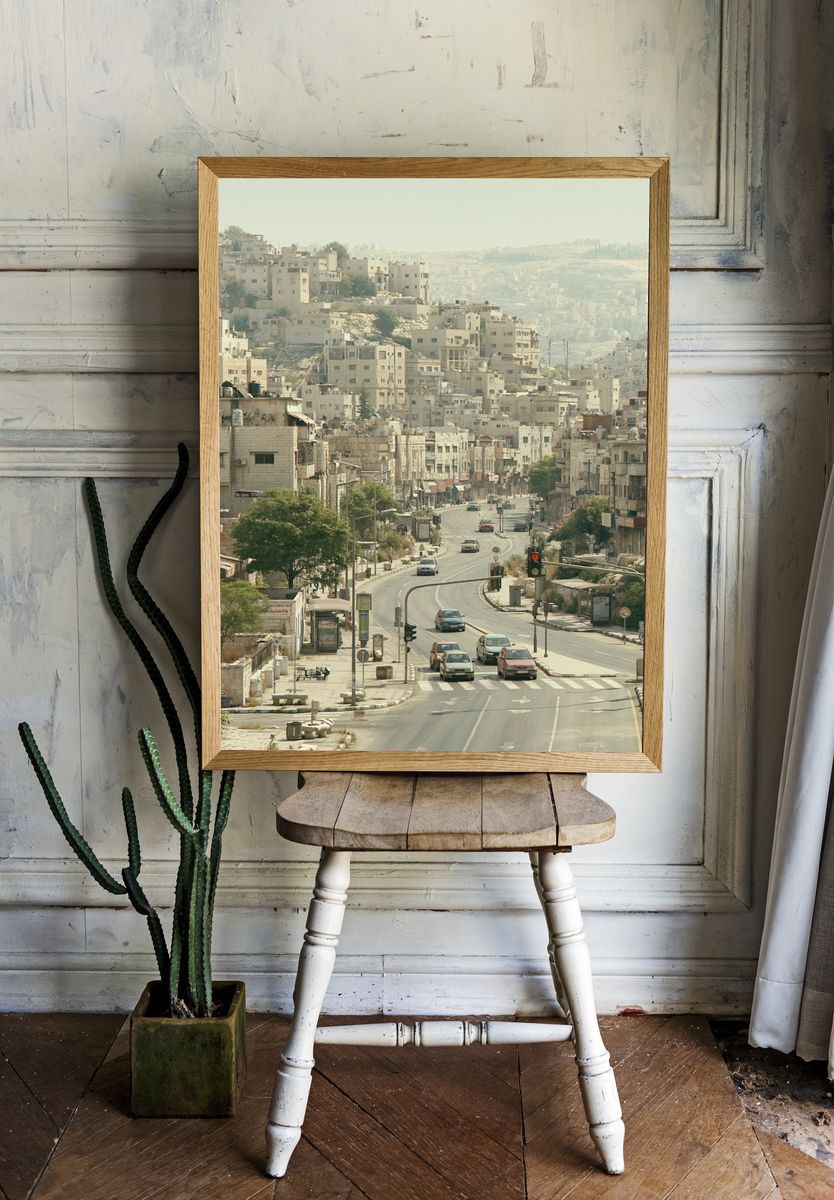Hillside City Street Photography Poster. room preview