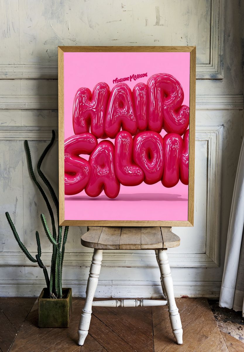 Hair Salon — Typography Print room preview