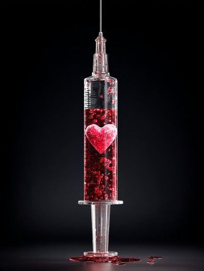 Heart Syringe — Contemporary Print. poster print