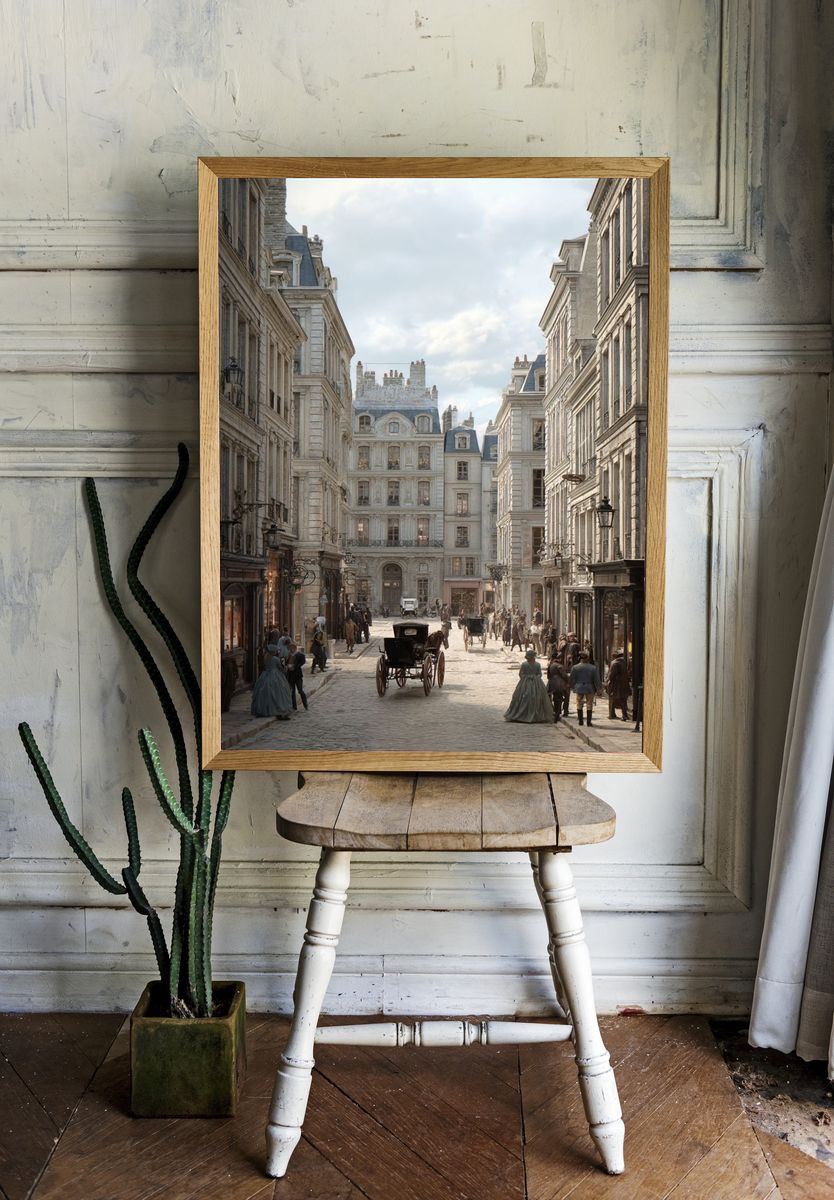 Historic Street Scene — Vintage Print room preview