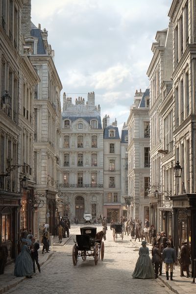 Historic Street Scene — Vintage Print. poster