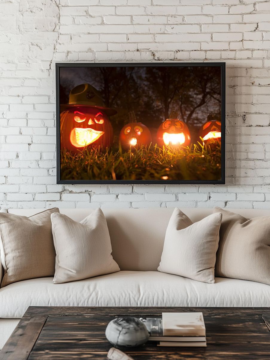 Halloween jack o lantern made. — room view 1