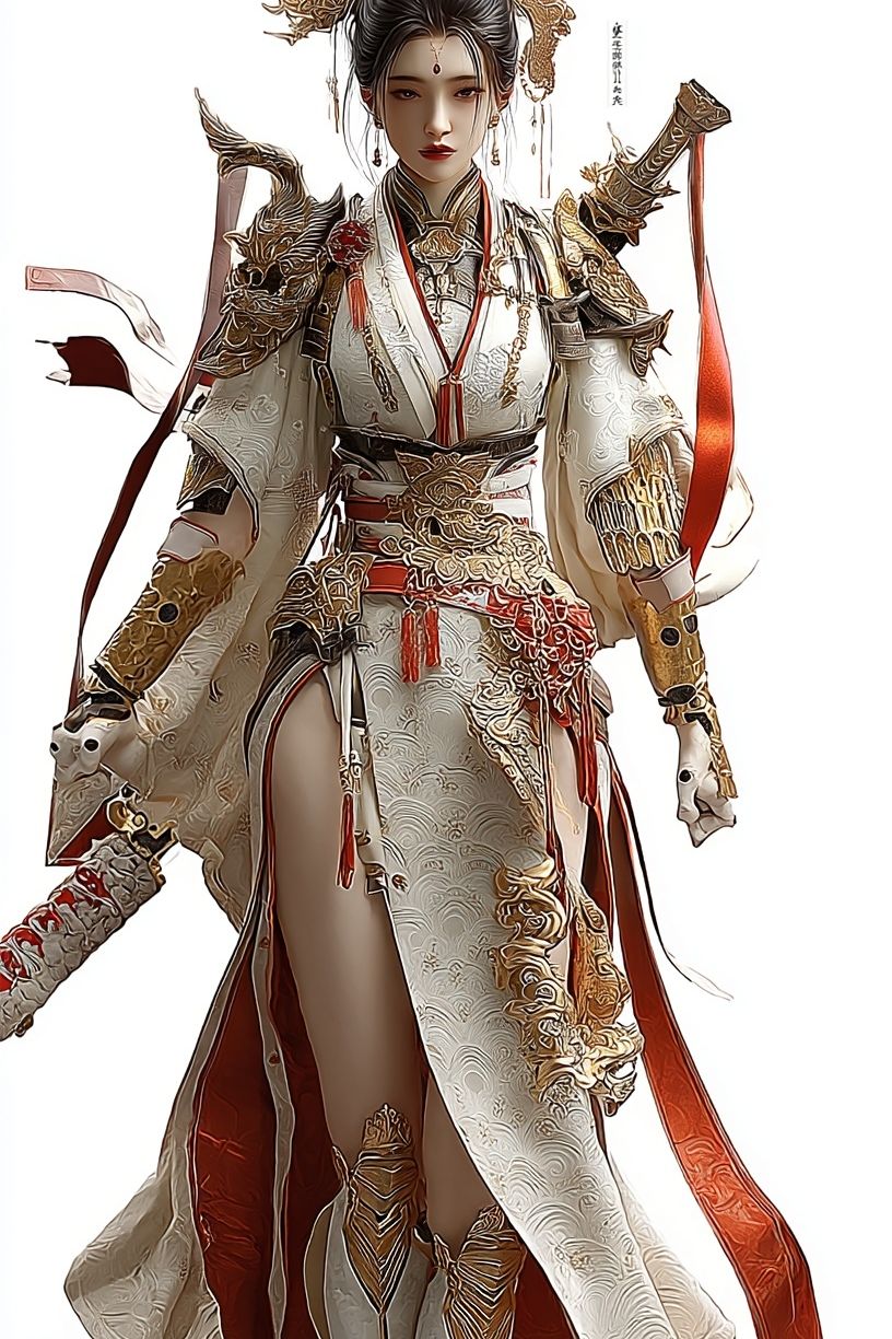 Imperial Warrior Woman Digital Art Poster. poster detail