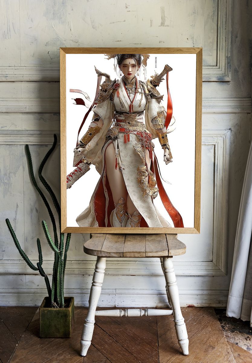 Imperial Warrior Woman Digital Art Poster room preview