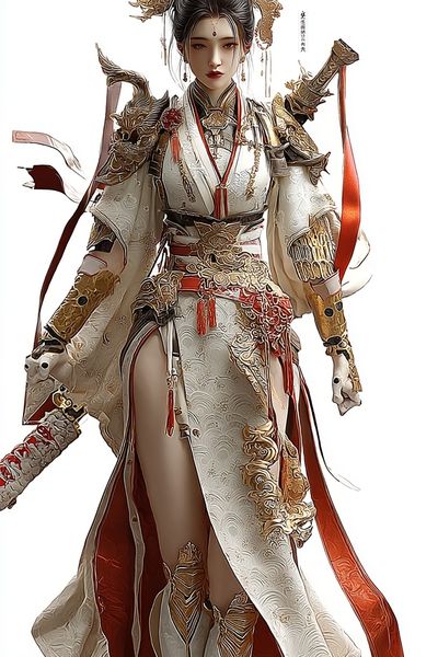Imperial Warrior Woman Digital Art Poster. poster