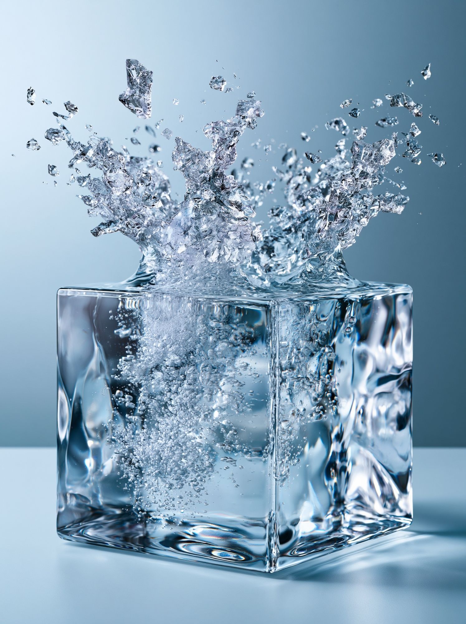 Ice Cube Splash Photography Poster. poster — photography art