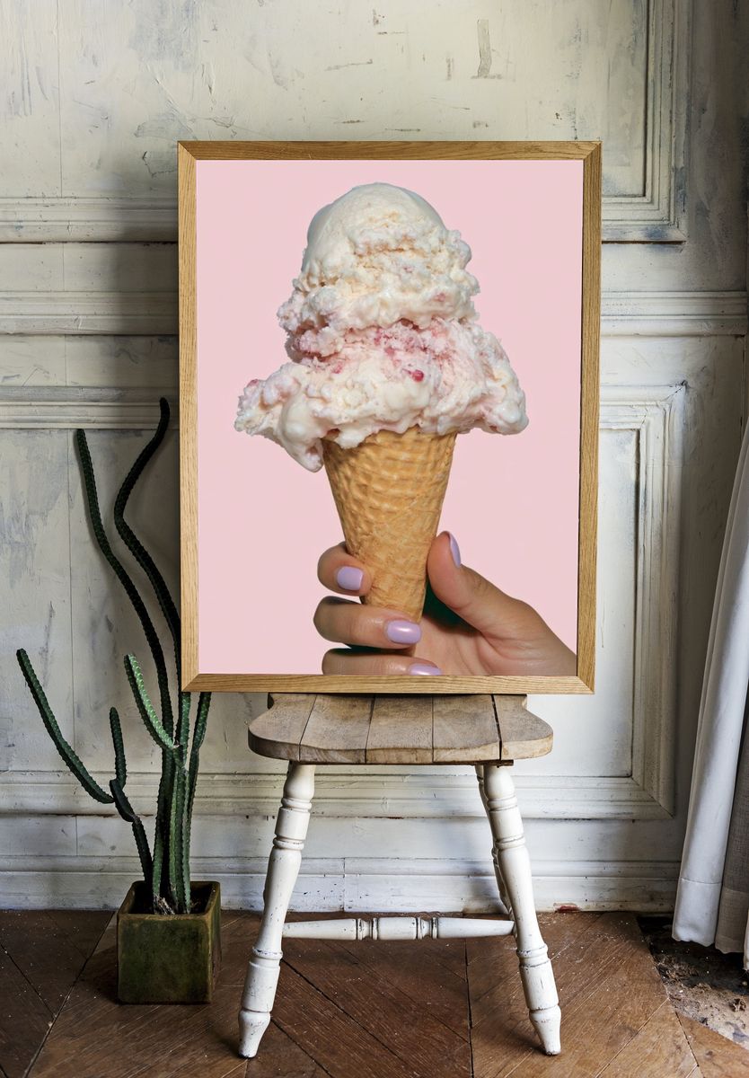 Ice Cream Cone Photography Poster. room preview