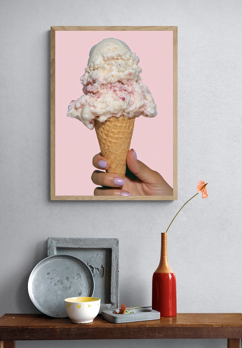 Ice Cream Cone Photography Poster. — room view 3