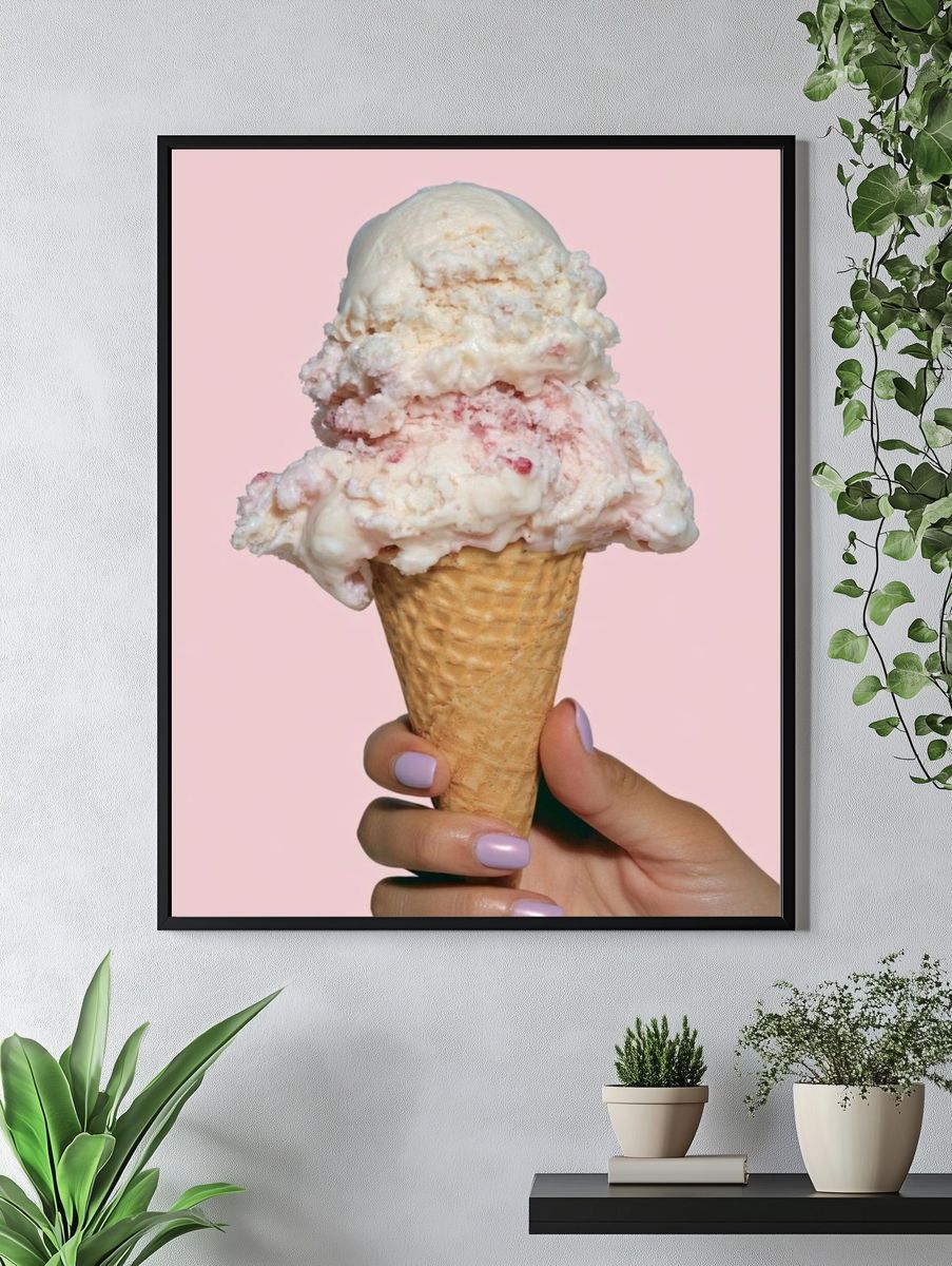 Ice Cream Cone Photography Poster. — room view 4
