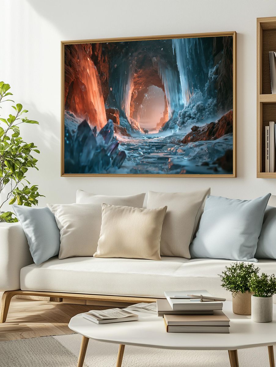 Crystal Ice Cave Fantasy Print. — room view 2